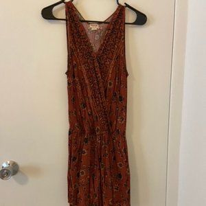 Women's Mossimo romper from Target, size S, burnt orange flower design